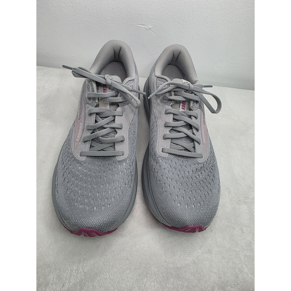 Brooks Adrenaline GTS 23 Womens Running Shoes Grey Pink 10.5 1204261B019